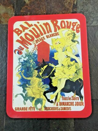 Rare Vintage Moulin Rouge Cookie Or Biscuit Tin - Inside -