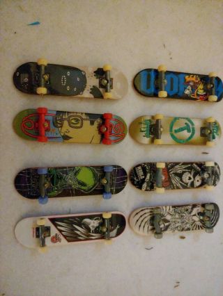 8 Different Tech Decks Skateboards Mini Skateboard Skate Bundle Rare