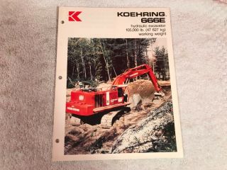 Rare Koehring 666e Hydraulic Excavators Dealer Sales Brochure