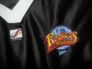 Vintage Detroit Rockers Npsl Soccer Ls Jersey Xl Sewn Logos Fuertex Futbol Rare