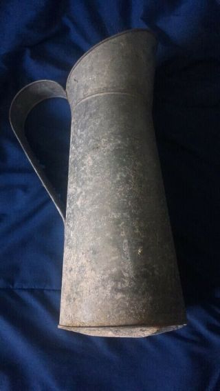 Antique Silver Metal Watering Can 2