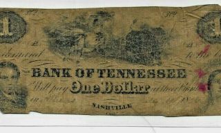 $1 " Bank Of Tennessee " 1800 