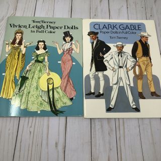 Paper Dolls Book Movie Stars Clark Gable Vivien Leigh Gone With The Wind Vintage