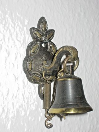 Vintage Rare Solid Brass Bell For A Butlers Pull.  Made By H.  Boje,  Denmark