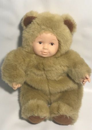 Anne Geddes Baby Bears Cuddly Baby Doll W/ Bear Costume