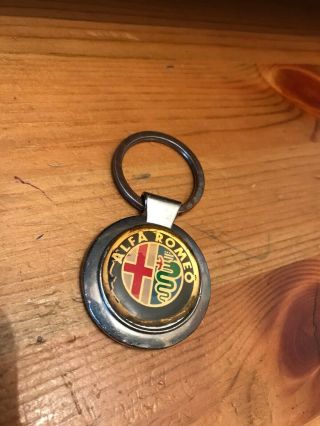Vintage Alfa Romeo Key Ring Stainless Steel Old Classic Key Ring Rare.
