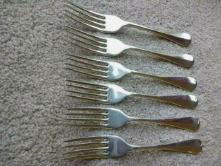 Vintage Set Of 6 Silver Plate Table Forks By Alexander Clark Sheffield