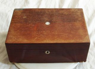 Antique Victorian Rosewood Veneer Jewelry Box,  Restoration Project