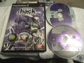 . Hack Outbreak Part 3 (sony Playstation 2) Rpg Game /w Anime Dvd Ps2 Rare