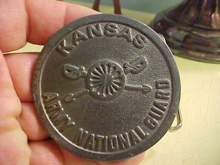 Rare 1960 Vintage Kansas Army National Guard Belt Buckle By Raye Inc.