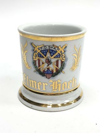 Antique Patriotic Order Sons Of America Fraternal Lodge Occupational Shaving Mug