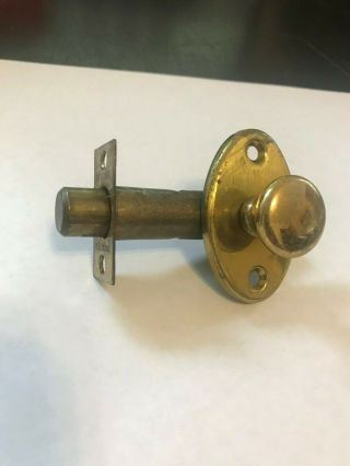 Old Mission Arts Craft Brass Cabinet Cupboard Door Twist Turn Privacy Latch Lock