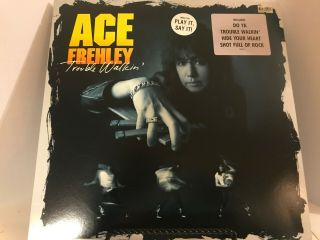 Ace Frehley - Trouble Walkin - Rare Orig Press - Hype Sticker - Promotional - 1989