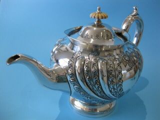 Extremely Quality Antique Silver Plated Ornate Repousse Victorian Teapot