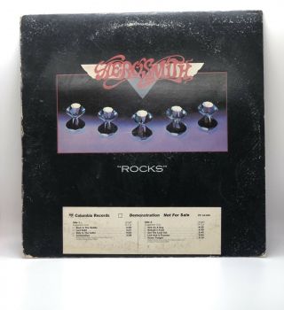 Aerosmith - Rocks 1976 Promo Album - Pc34165 - Rare - Demo Lp - Classic Rock