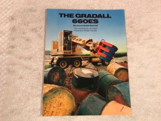Rare Gradall 660es Hydraulic Excavator Dealer Sales Brochure