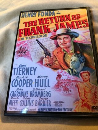 The Return Of Frank James Dvd Classic Reels Henry Fonda Rare Oop Jackie Cooper