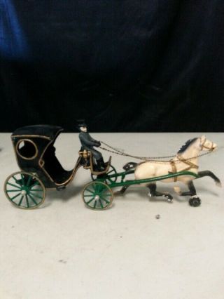 Antique? Cast Iron Horse And Buggy Horsedrawn Toy -