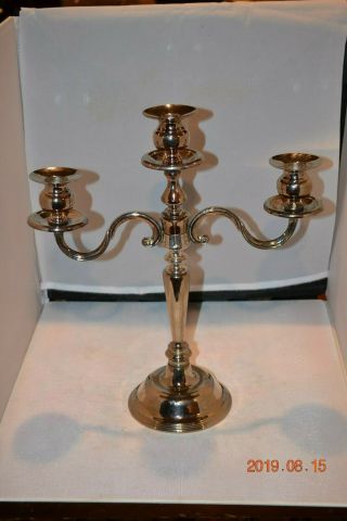 Vintage 3 Candle Holder Silver Plated Candleabra