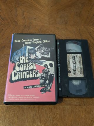 The Corpse Grinders Vhs World Video Clamshell Horror Sleaze Rare Oop