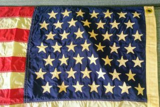 Vintage Rare Nylon 49 Star U.  S.  American Flag 2’ X 3’ A.  Mamaux & Son Orig Box