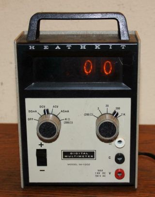 Vintage Heathkit Digital Multimeter Im - 1202 Nixie Tubes