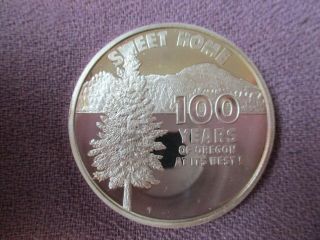 Covered Bridge Sweet Home OR.  Ultra RARE ed 1 Troy Oz.  999 Fine Silver Round 2
