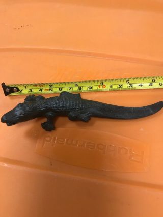 Antique Crane & Breed Casket Co.  Metal Alligator Paperweight See Actual Photos