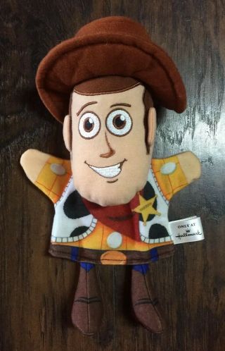 Rare Htf Hallmark Disney/pixar Toy Story Woody 11” Tall Cloth Hand Puppet