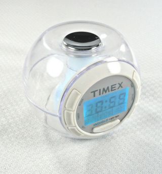 Timex Indigo T035 Color Changing Alarm Clock Clear Retro
