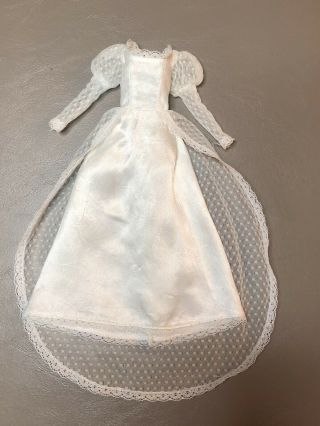Vntg 1976 Wedding Dress For Bride Barbie 9599 (doll Listed Separately)