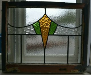 Frame 650 X 543mm Art Deco Leaded Light Stained Glass Window Sash Fanlight R624a
