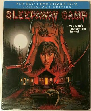 Sleepaway Camp Blu - Ray,  Dvd,  Slipcase Scream Factory Oop Rare Htf Shippin