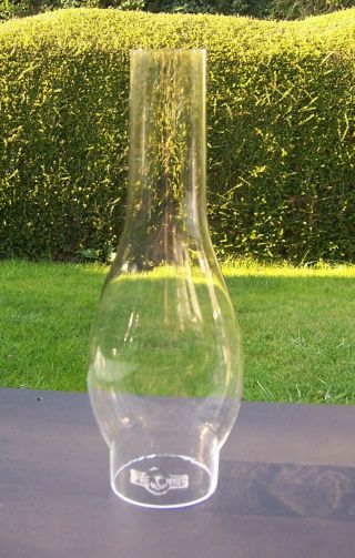 Vintage Duplex Oval Glass Oil Lamp Chimney 65mm 2 1/2 " Anchor Brand Bottom 2