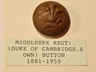 Metal Detectorist Find Rare 1881 Middlesex Regt Duke Of Cambridge 