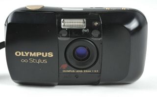 Olympus Mju I Infinity Stylus 35mm Point & Shoot Camera - RARE BLACK & GOLD 2