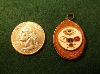 1 Of 5,  Vtg Antique " Goldstone " Gold Filled Pocket Watch Fob,  Odd Fellows Flt