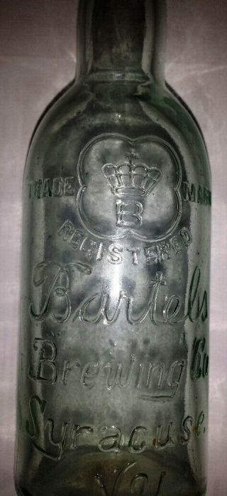 BARTELS BREWING COMPANY.  SYRACUSE,  NY ANTIQUE BEER BOTTLE NBBG 2