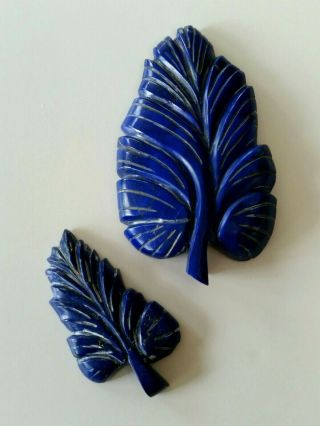 Fine Old Chinese Carved Lapis Lazuli Leaves Work Of Art Gallery Sculpture