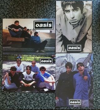 4 X Oasis Postcards Liam & Noel Gallagher Rare