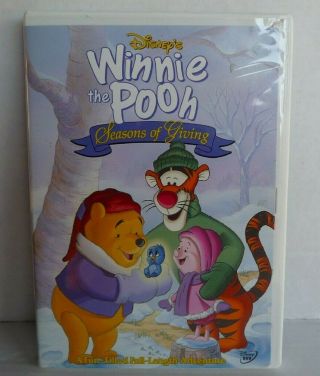 Disney Winnie The Pooh Seasons Of Giving Dvd With Insert Rare Oop