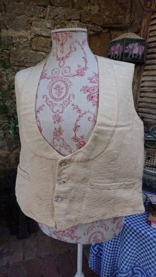 Antique French Grossgraon Silk Gilet Waistcoat C1880 Cond.