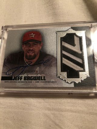 Jeff Bagwell 2019 Topps Dynasty 2 Color Jumbo Patch Auto 5/5 Rare
