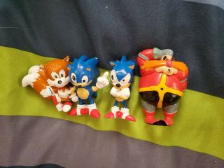 Rare Sonic The Hedgehog Sega 90s Tomy Figures Robotnik Tails