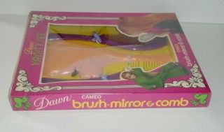 Vintage Topper Dawn Rare Durham Vanity Set Cameo Brush Mirror Comb Nrfb 1970