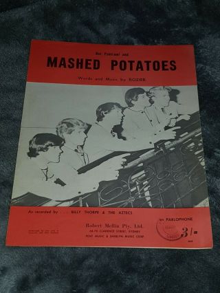 Billy Thorpe Aztecs Mashed Potatoes Music Sheet Rare In This