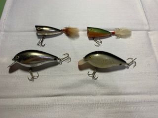4 Cotton Cordell Big - O & Popper Old Fishing Lures 6