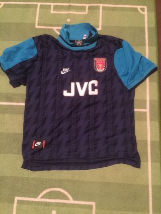 Rare Arsenal Football Shirt Size Xl Nike 1994/95 Ian Wright Shirt