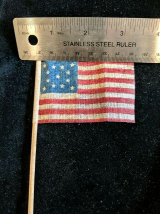 Small 19thc Antique Centennial Of American Independence 13 Star Parade Flag