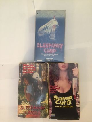 Sleepaway Camp Trilogy 1 2 3 Vhs Horror Rare Slasher Halloween Rare Gore Big Box